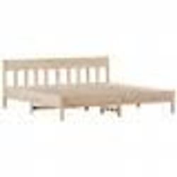 vidaXL Cadre de lit sans matelas 200x200 cm bois massif de pin - 200 x 200 cm