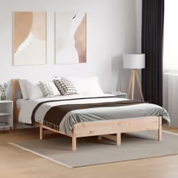 Profitez d'une bonne nuit de sommeil dans ce cadre de lit en bois ! Il sera un supplément pratique et décoratif à votre intér ...