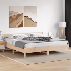 vidaXL Cadre de lit sans matelas 180x200 cm bois massif de pin - 180 x 200 cm