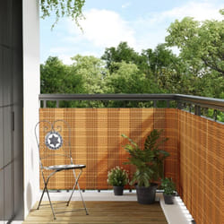 vidaXL Paravent de balcon marron clair 400x80 cm résine tressée