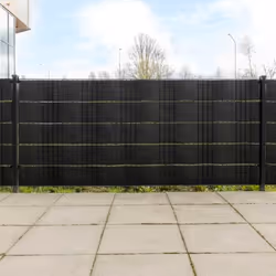 vidaXL Paravents de balcon 10 pcs noir 255x19 cm résine tressée