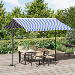Vidaxl - Auvent autoportant bleu et blanc 300x300 cm tissu et acier