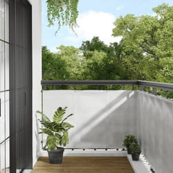 vidaXL Écran de balcon gris clair 90x300 cm 100% polyester oxford