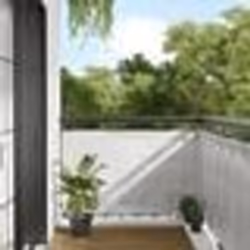 vidaXL Écran de balcon gris clair 90x400 cm 100% polyester oxford