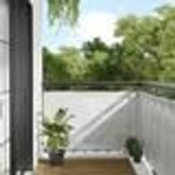 vidaXL Écran de balcon gris clair 90x400 cm 100% polyester oxford