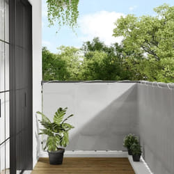 vidaXL Écran de balcon gris clair 120x700 cm 100% polyester oxford