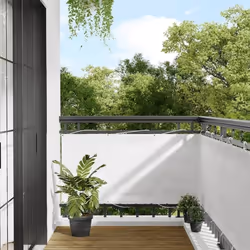 vidaXL Écran de balcon blanc 75x1000 cm 100% polyester oxford