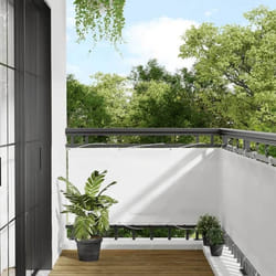 vidaXL Écran de balcon blanc 75x1000 cm 100% polyester oxford