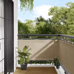 vidaXL Écran de balcon beige 75x700 cm 100% polyester oxford