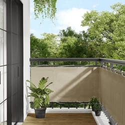 vidaXL Écran de balcon beige 75x700 cm 100% polyester oxford