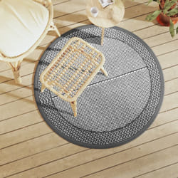 Tapis d'extérieur gris Ø120 cm pp - Vidaxl