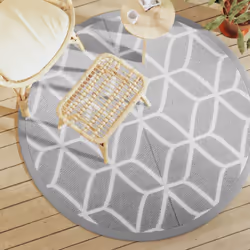 Ce tapis d’extérieur tendance est un excellent supplément décoratif à votre espace de vie extérieur ! Placez-le dans votre zo ...