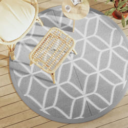 Vidaxl - Tapis d'extérieur gris Ø160 cm pp