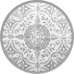 Tapis d'extérieur ARAKIL gris clair Ø120 cm PP vidaXL