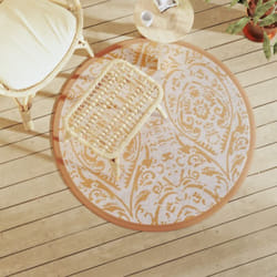 Vidaxl - Tapis d'extérieur arakil orange et blanc Ø120 cm pp