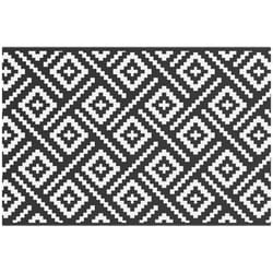 Vidaxl - Tapis d'extérieur arakil Blanc et noir 120x180 cm pp
