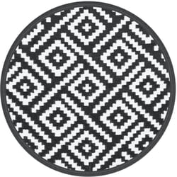Vidaxl - Tapis d'extérieur blanc et noir Ø160 cm pp