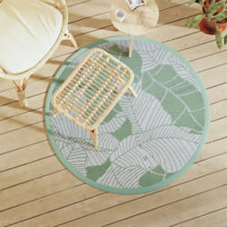 Tapis d'extérieur vert Ø120 cm pp