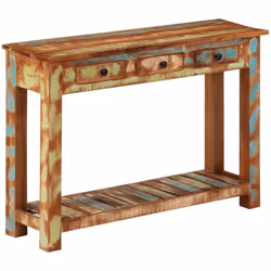 Cette table console en bois sera un supplément pratique et décoratif à votre décoration intérieure. Bois de récupération soli ...