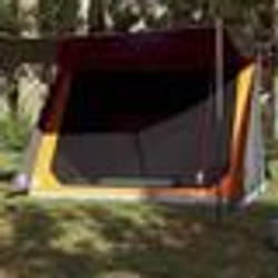 vidaXL Tente de camping 2 personnes gris et orange imperméable