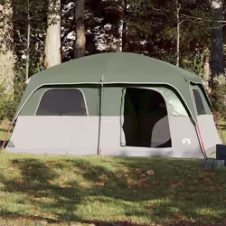 vidaXL Tente de cabine familiale 8 personnes vert imperméable