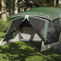 vidaXL Tente de camping avec porche 4 personnes vert imperméable