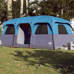 vidaXL Tente de cabine familiale 10 personnes bleu imperméable