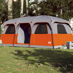 vidaXL Tente de cabine familiale 10 personnes gris imperméable