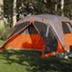 vidaXL Tente familiale et porche 6 personnes gris orange imperméable
