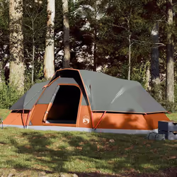 vidaXL Tente familiale à dôme 9 personnes orange imperméable