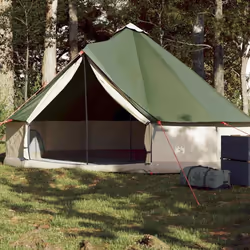 vidaXL Tente familiale tipi 6 personnes vert imperméable