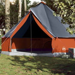 Vidaxl - Tente familiale tipi 10 personnes gris et orange imperméable