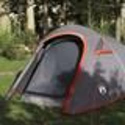 vidaXL Tente de camping tunnel 3 personnes gris et orange imperméable