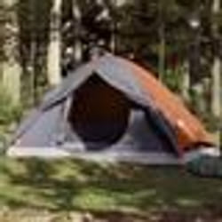 vidaXL Tente de camping à dôme 4 personnes gris et orange imperméable