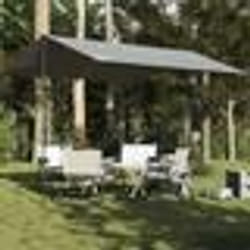 vidaXL Bâche de camping gris et orange 360x294 cm imperméable