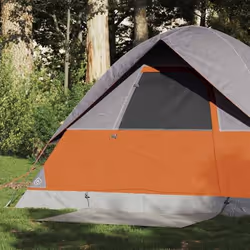 vidaXL Tente de camping à dôme 2 personnes orange imperméable