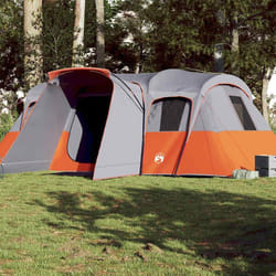 vidaXL Tente familiale tunnel 16 personnes gris imperméable