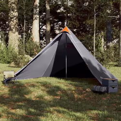 vidaXL Tente familiale tipi 7 personnes gris et orange imperméable