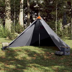 vidaXL Tente familiale tipi 7 personnes gris et orange imperméable