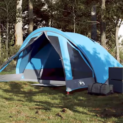 vidaXL Tente de camping de cabine 4 personnes bleu imperméable