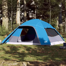 vidaXL Tente familiale à dôme 6 personnes bleu imperméable