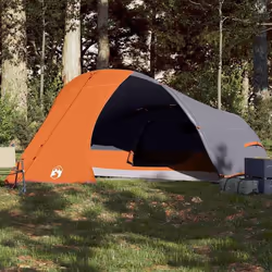 vidaXL Tente de camping à dôme 4 personnes orange imperméable