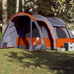 vidaXL Tente familiale 6 personnes orange imperméable