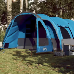 vidaXL Tente familiale tunnel 8 personnes bleu imperméable