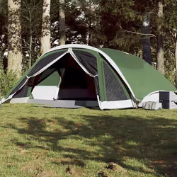 vidaXL Tente de cabine familiale 6 personnes vert imperméable