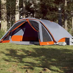vidaXL Tente de cabine familiale 6 personnes gris imperméable