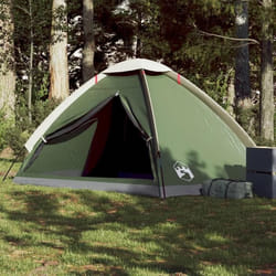 vidaXL Tente de camping à dôme 4 personnes vert imperméable