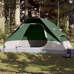 vidaXL Tente familiale à dôme 6 personnes vert imperméable