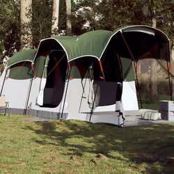 vidaXL Tente familiale tunnel 8 personnes vert imperméable