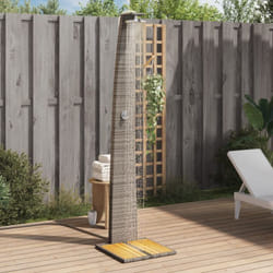 Vidaxl - Douche d'extérieur gris 55x60x224 cm résine tressée bois acacia